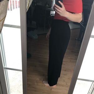 Black Jessica high waisted polyester pants